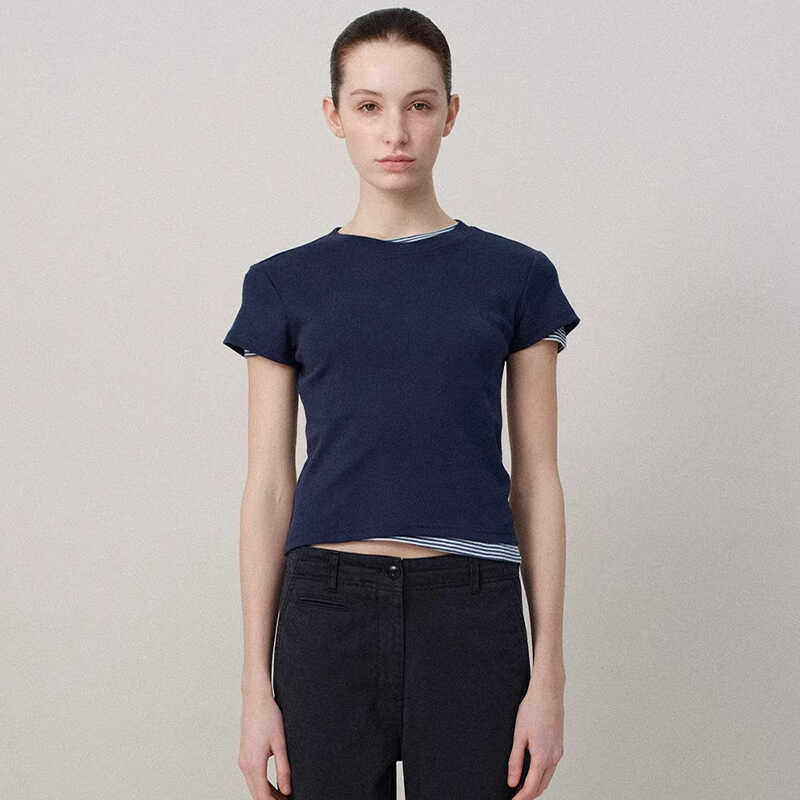 90年代条纹修身短袖T恤