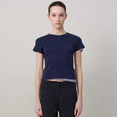 90年代条纹修身短袖T恤