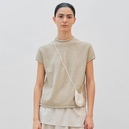 针织短袖T恤女2025夏季薄款上衣