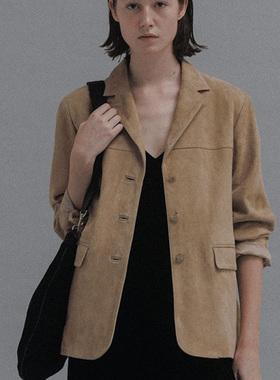 Facade pattern西装外套女秋冬新款韩版纯色宽松长袖百搭上衣