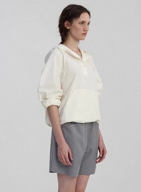 Facade pattern衬衫女秋季新款套头董洁同款连帽长袖上衣外套