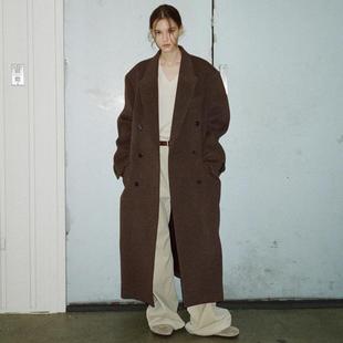 facade pattern羊毛大衣女2024秋冬新款设计感小众毛呢子外套