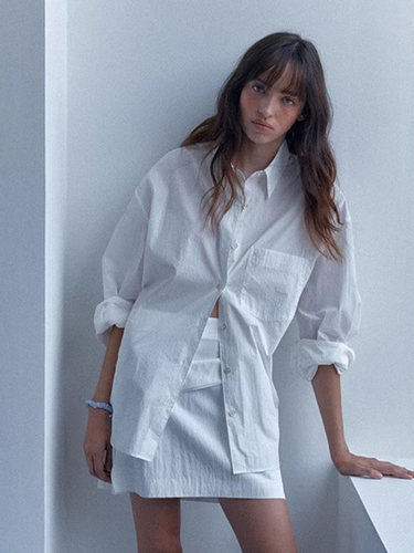 长袖衬衣2024春夏新款小众宽松