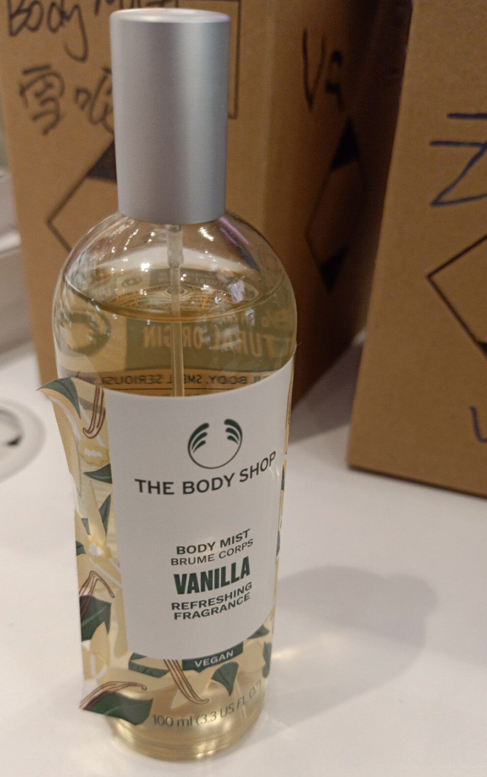 英国THE BODY SHOP香草呍呢拿身体保湿喷雾香水香香氛100ml