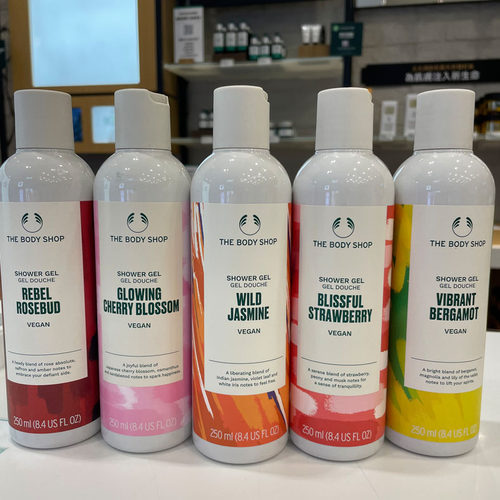 英国THEBODY SHOP 闪亮樱花细腻柔和淡香水沐浴露身体霜滋润肌肤