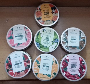 BODY 玫瑰 SHOP身体乳200ML黃油保湿 辣木花 嫩肤 滋润霜 英国THE