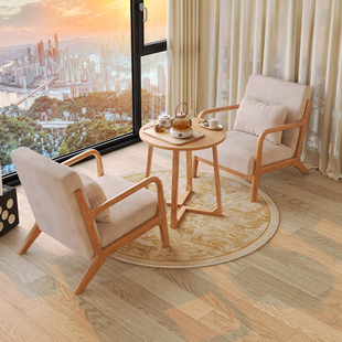 单人沙发轻奢高级客厅休闲椅子小户型躺椅中古风单人椅懒人沙发椅