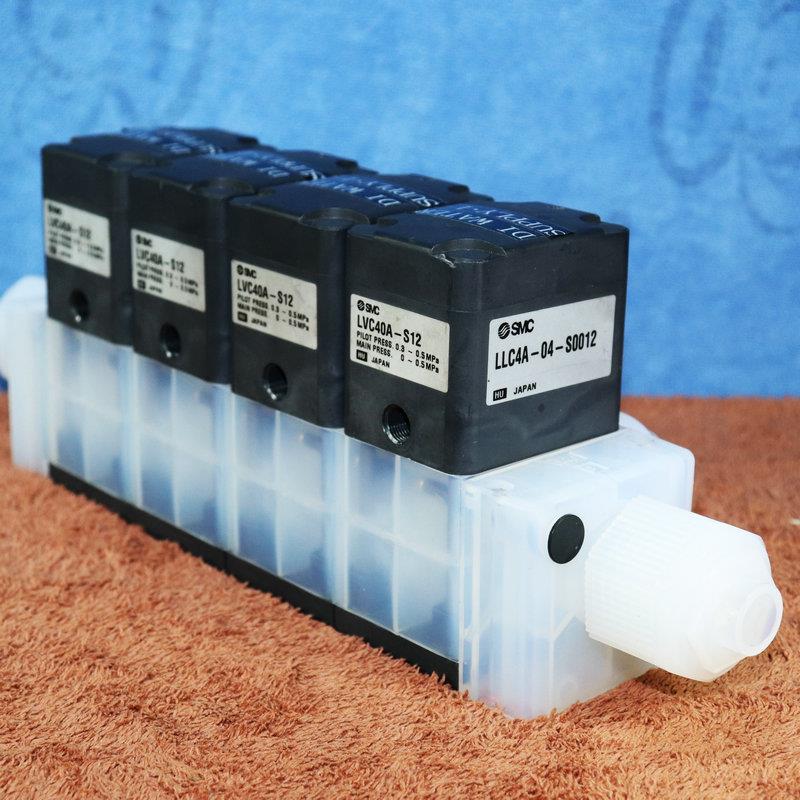 SMC药液阀组LVC40A-S12*4+LLC4A-04-S0012实物拍摄拆机件成色新