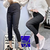 外穿打底裤 高弹力显瘦超薄纸皮裤 女士夏 速干高腰八分裤 紧身运动裤