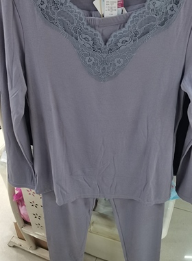 欧迪芬断码亏本女士保暖内衣圆领暖衣暖裤套装女OC90432吊牌价599