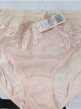 专柜正品女士中腰舒适蕾丝刺绣性感平角内裤OB13412吊牌109