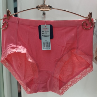 专柜正品女士中低腰平角蕾丝时尚性感平角内裤OB43302吊牌99