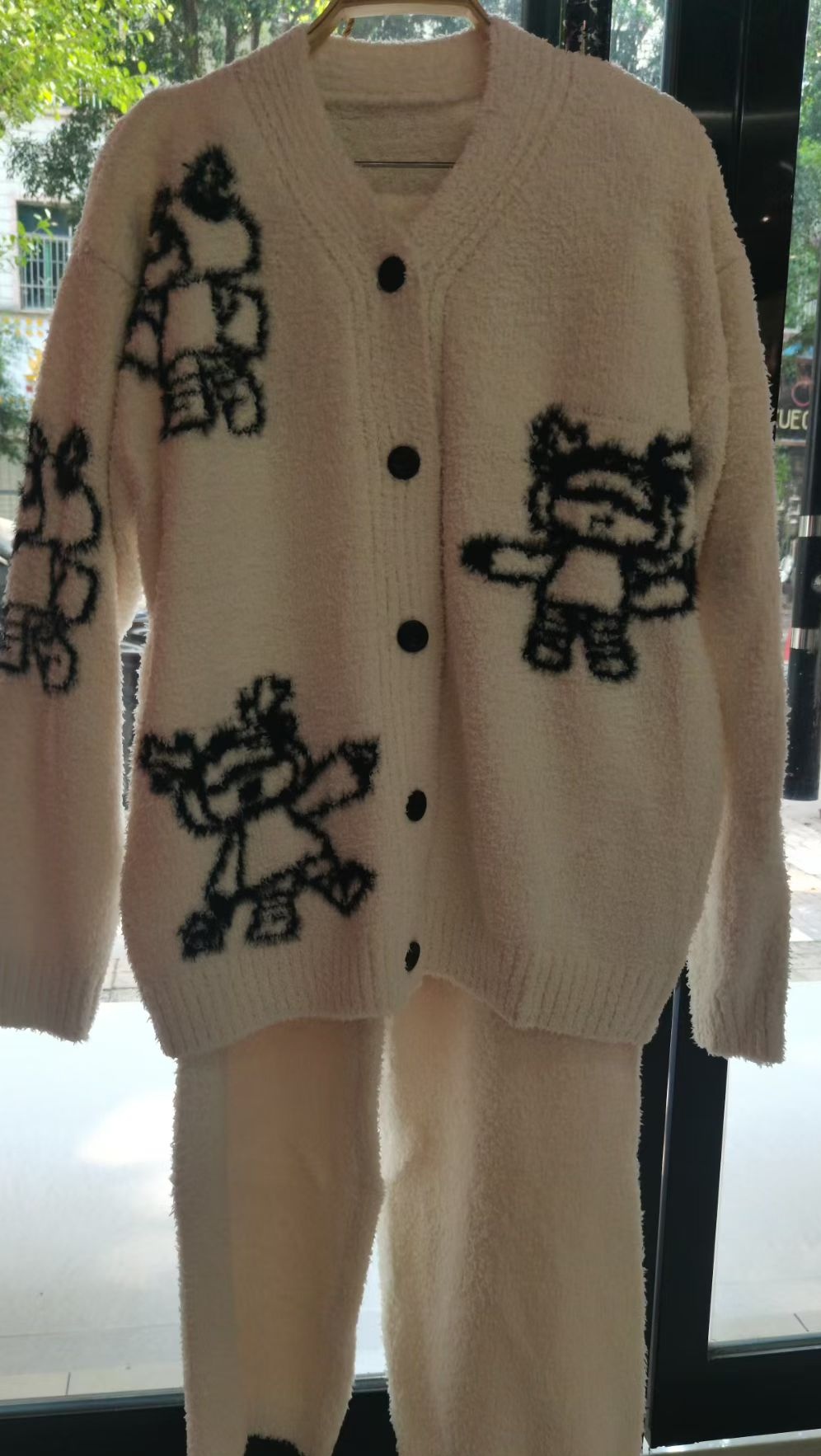 派邦奴女睡衣秋冬长袖半边绒毛巾绒保暖加厚韩版ins可外穿家居服