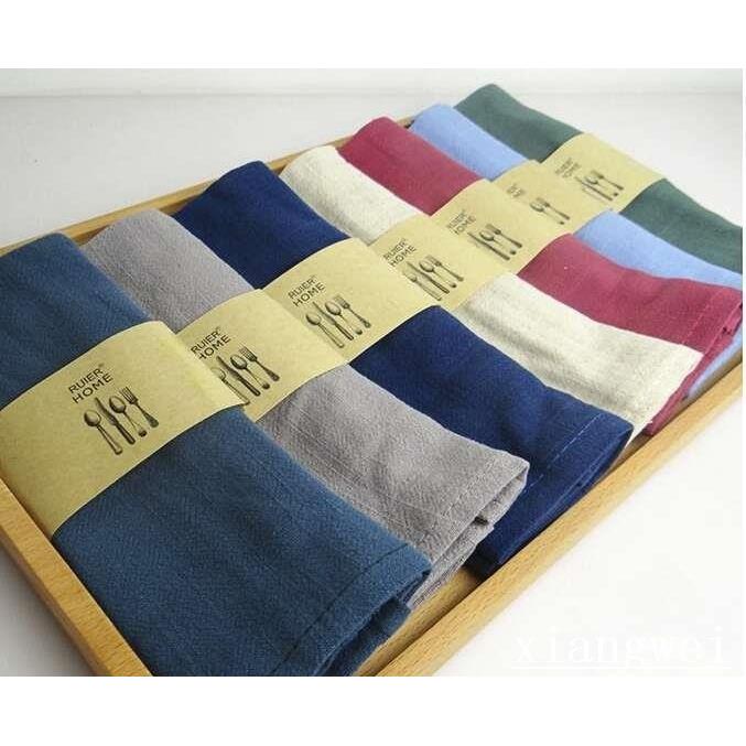Cotton and linen plain TEA TOWEL cloth art napkin KITCHEN TO