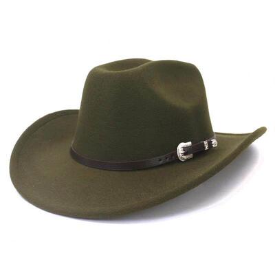 Men Women Western Cowboy Fedora Jazz hat 西部牛仔毛呢礼帽