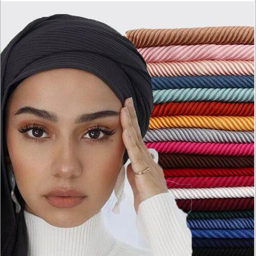 Cotton women scarf Fashion twill cotton linen wrinkled YW112