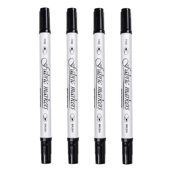 4/6Pcs Fabric Pen Dual Tip Textile Markers Waterproof