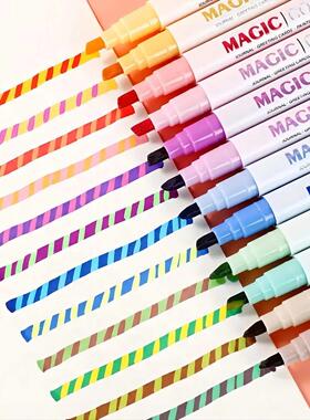 Double-ended Magic Color Changing Highlighter Pen Set, Stude