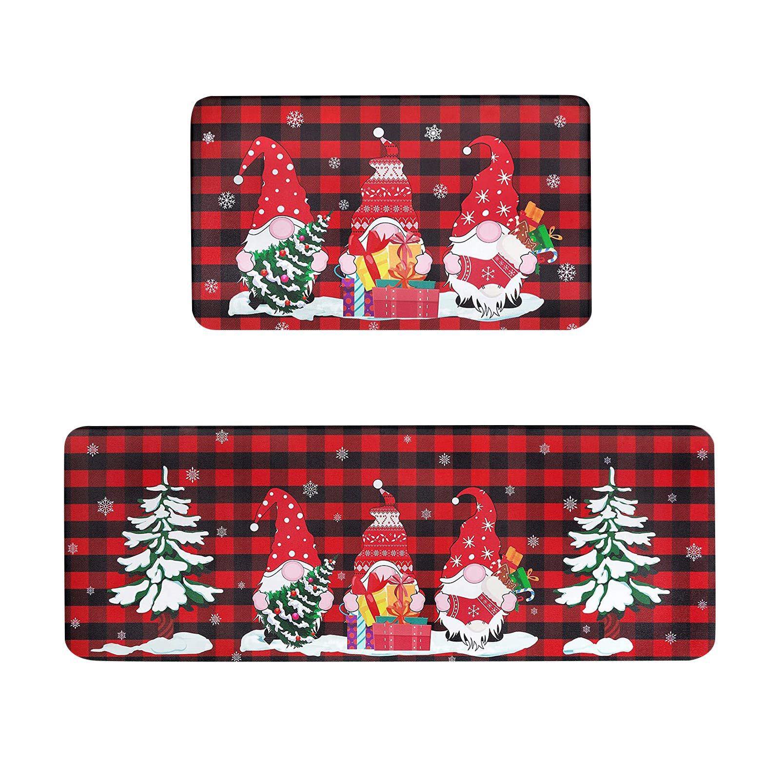 2025 Christmas floor mat set kitchen mat圣诞节地垫套装厨房垫