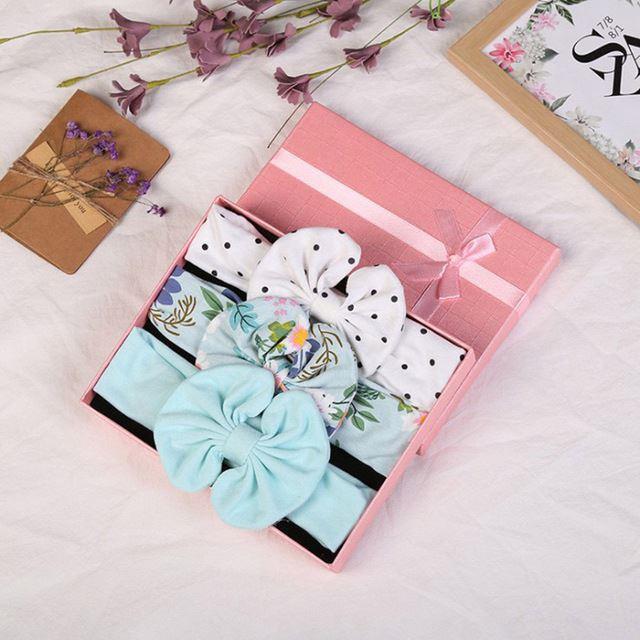 3 Pcs/Set Floral Bows Baby Headband Dot Bowknot Haarband