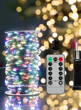 1PCS 500/1000LED Fairy String Lights Christmas Garland Outdo