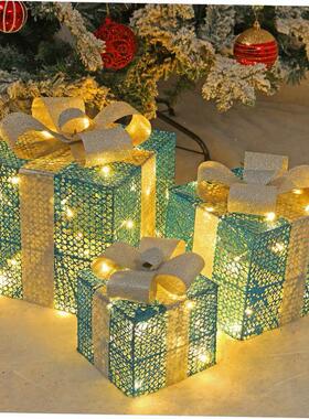 Christmas decorations large illuminated gift box圣诞发光礼盒