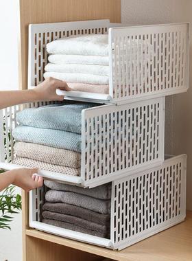 wardrobe layered partition storage box drawer large cabinet
