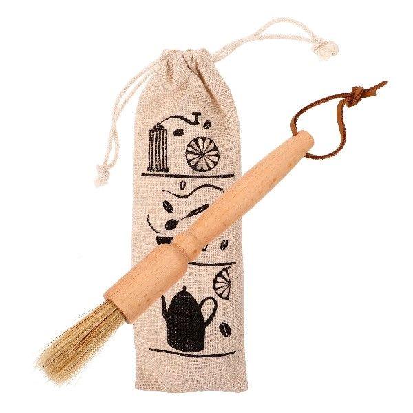 Espresso Coffee Machines Cleaning Brush Wood Powder Maker