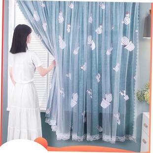 No Need to Punch Velcro Curtain Shading Yarn Window Curtains