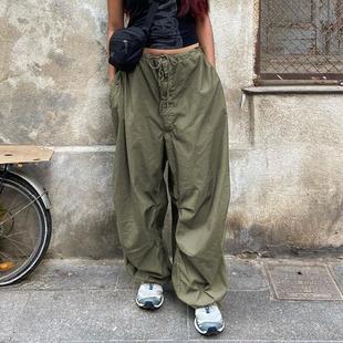 Casual Baggy Wide Leg Sweatpants Loose Low Waist Cargo Pants
