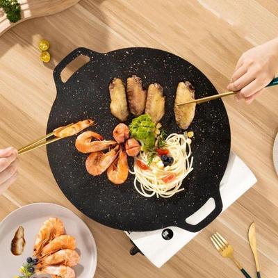 Korean Iron Grill BBQ Pot Multi-Griddle Outdoor Portable Ind