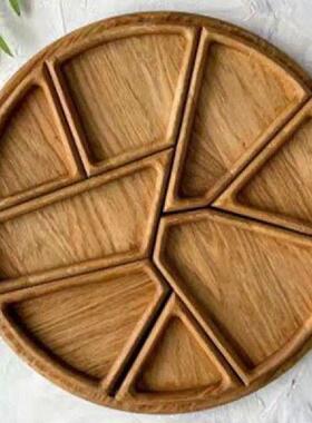 Round Wooden Serving Tray Desserts Table Tray Round Wooden