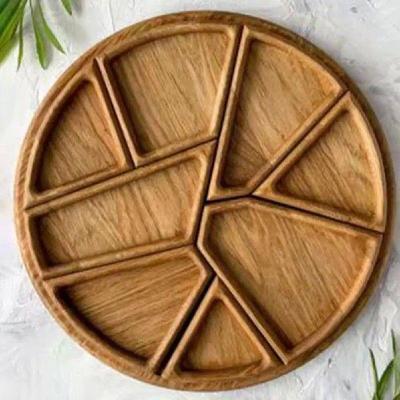 Round Wooden Serving Tray Desserts Table Tray Round Wooden