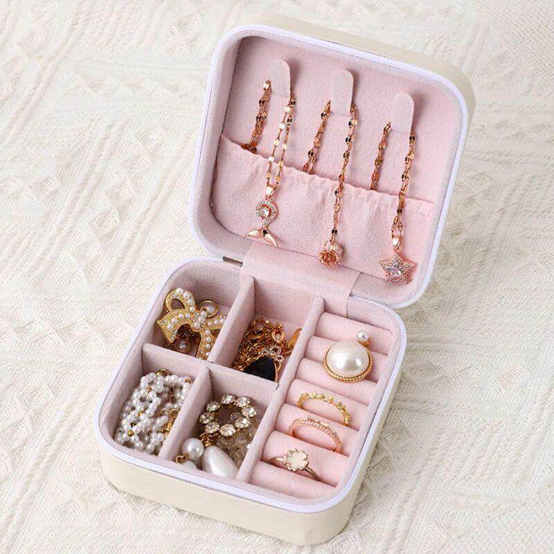 Jewelry Earring Ring Necklace Storage Box Holder Organizer J