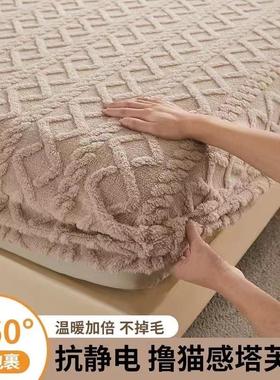 Warm Flannel Fitted Sheet Bedsheet Bed Mattress Cover single