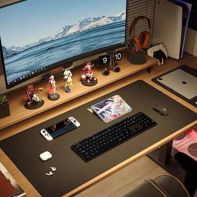 leather computer desk mat large mouse pad black writing ta