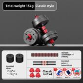 Barbell equipment set with weigh Dumbbell adjustable fitness