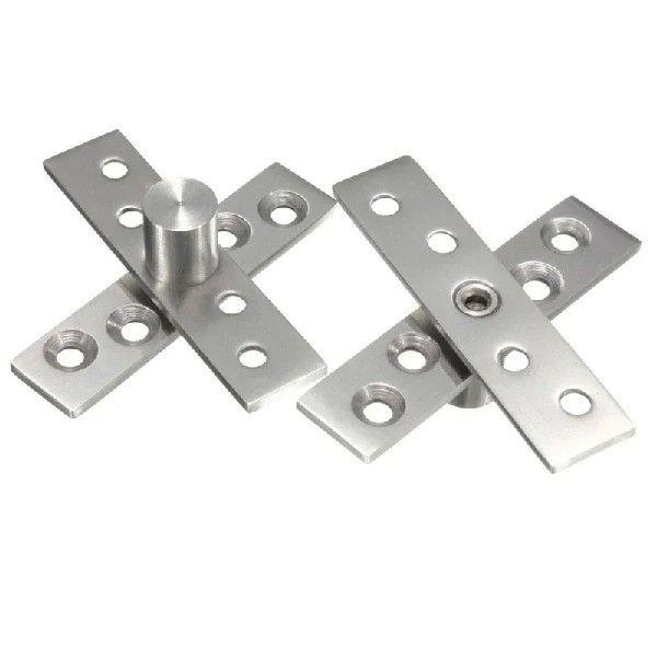 1 Pair Stainless Steel Rotating Hinge 74mm Length 360