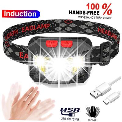 Hands-free LED Headlamp Motion Sensor head lamp头灯headlight