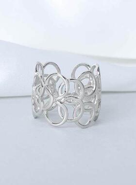 Cross-border circle ring female personality ins open exagger