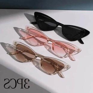 3副 套小猫眼太阳镜女人可爱瘦C