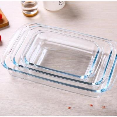 tempered glass dish microwave oven pan risotto dish rectan