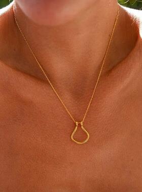 Dainty Ring Holder Necklace Horseshoe, Drop Ring Holder Neck