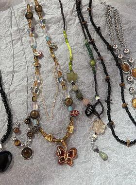 Fashion MetalOpal Necklace Punk Bohemia Pendant Chain for Wo