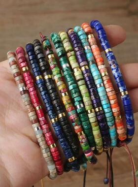 Nautral Stone 2x4mm Blue Emperor Stone Blood Stone Tiger Eye