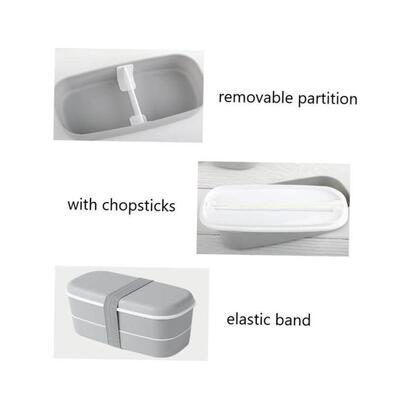 2Layer Lunch Box For Kids Portable Outdoor Plastic Bento Box
