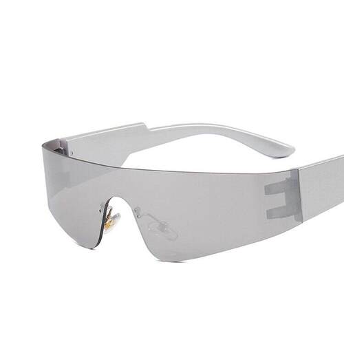 2000S Aesthetic Y2K Sunglasses Men One Piece Sports Sun Glas
