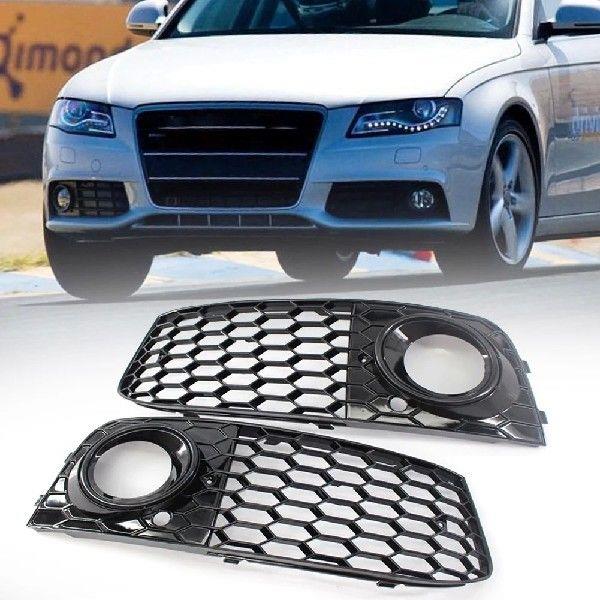 1 Pair Car Front Grill Mesh Left Right Honeycomb Grille Fog