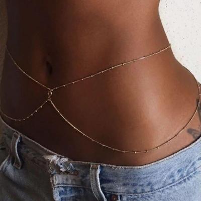 Metal waist chain body chain跨境新品水钻金属链腰链身体链女