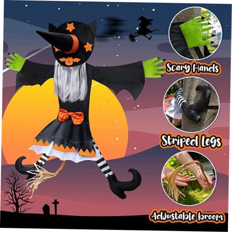 Crashing Witch Decor, Halloween Decorations Outdoor